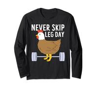 Never Skip Leg Day Funny Gym Exercise Fitness Men Women Long Sleeve T-Shirt