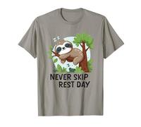 Never Skip Rest Day Funny Sloth Saying Job Meme Work Quote T-Shirt