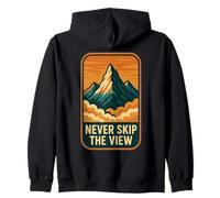 Never Skip The View Motivational Mountain Zip Hoodie