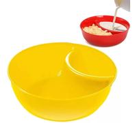 Never Soggy Cereal Bowl, Cereal Bowl Separate Milk, Anti Soggy Cereal Bowls, No Soggy Cereal Bowl Divided Milk, for Snack Milk Topping Yogurt (Yellow) (Yellow)