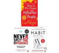 Never Split the Difference, How to Win Friends and Influence People, Atomic Habits 3 Book Set