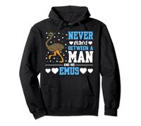 Never Stand Between A Man And His Emus Pullover Hoodie