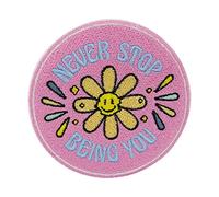 Never Stop Being You Flower Iron-On Patch | Flower Embroidery Patch, Blossoms ironable Patch, Retro Badges Finally Home