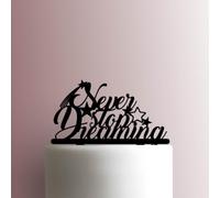 Never Stop DreamingAcrylic Cake Topper 3mm Thick Premium Laser Cut Cake Decoration for Birthday, Wedding, Baby Shower & Party Cakes Durable Reusable