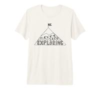 Never Stop Exploring Adventure Mindset Gear Motivation Premium T-Shirt