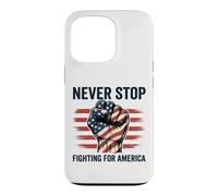Never Stop Fighting for America Patriotic Heroes Case for iPhone 13 Pro