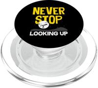 Never Stop Looking Up Astronomy Telescope Space PopSockets PopGrip for MagSafe