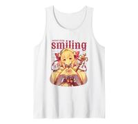 Never Stop Smiling - Cute Anime Girl Character Japanese Art Tank Top