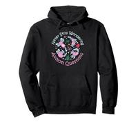 Never Stop Wondering Axolotl Cute Kids Pullover Hoodie