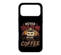 Never Talk to me Before Coffee Vintage Style Funny Angry Cup Case for iPhone 17 Pro Max