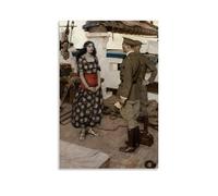 Never The Twain Shall Meet 1923 by Dean Cornwell - Art Deco Wall Decor Print Depicting Shipboard Interaction Home Decor Wall Art Hanging Picture Print Bedroom Decorative Paintings Room Unframe-style 2