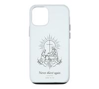 Never Thirst Again John 4:14 Minimal Linework Christian Case for iPhone 12/12 Pro