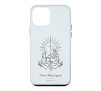 Never Thirst Again John 4:14 Minimal Linework Christian Case for iPhone 12 mini