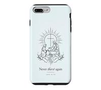 Never Thirst Again John 4:14 Minimal Linework Christian Case for iPhone 7 Plus/8 Plus