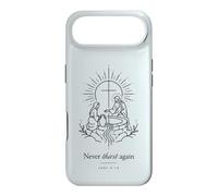 Never Thirst Again John 4:14 Minimal Linework Christian Case for iPhone Air