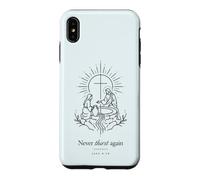 Never Thirst Again John 4:14 Minimal Linework Christian Case for iPhone XS Max