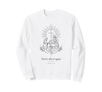 Never Thirst Again John 4:14 Minimal Linework Christian Sweatshirt