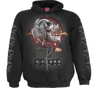 Never Too Loud Drawstring Hoodie Spiral Direct Black XS