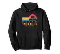 Never Too Old For New Set | Building Bricks | Master Builder Pullover Hoodie, Adult Unisex, Black, Small