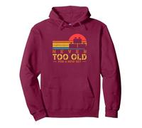 Never Too Old For New Set | Building Bricks | Master Builder Pullover Hoodie, Adult Unisex, Burgundy, X-Large