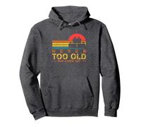 Never Too Old For New Set | Building Bricks | Master Builder Pullover Hoodie, Adult Unisex, Dark Heather Grey, Large