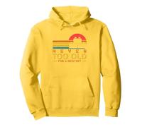 Never Too Old For New Set | Building Bricks | Master Builder Pullover Hoodie, Adult Unisex, Lemon Yellow, X-Large