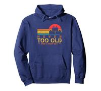 Never Too Old For New Set | Building Bricks | Master Builder Pullover Hoodie, Adult Unisex, Navy Blue, X-Large