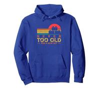 Never Too Old For New Set | Building Bricks | Master Builder Pullover Hoodie, Adult Unisex, Royal Blue, X-Large