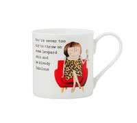 Never Too Old to Be Fabulous Mug in Gift Box Birthday Gift - Mug Range - by Rosie Made A Thing - Cartoon Design, Gift Box, Present for Her, Celebrate Friendship, Bone China