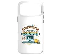 Never Too Old To Learn Coding Cool Senior Developer Apparel Case for iPhone 17 Pro Max