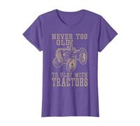 Never Too Old to Play with Tractors Funny Farmer Farming T-Shirt