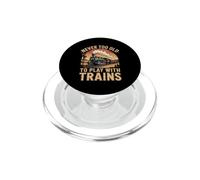 Never Too Old to Play With Trains Model Building Scale PopSockets PopGrip for MagSafe