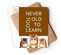Never Too Old Too Learn Art Deco Fashion Postcards Envelopes Cards Mailing Year Horse