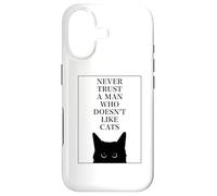 Never Trust A Man Who Doesn't Like Cats Funny Cat Lover Pun Case for iPhone 17