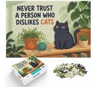 Never Trust A Person Who Dislikes Cats 1000 Piece Jigsaw, Festive Gift, 1000pcs (75x50cm)