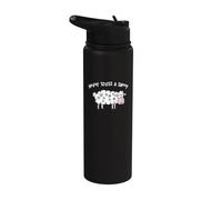 Never Trust a Sheep Sleep Fun Funny Saying Stainless Steel Insulated Water Bottle