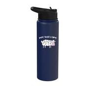 Never Trust a Sheep Sleep Fun Funny Saying Stainless Steel Insulated Water Bottle