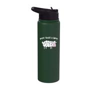 Never Trust a Sheep Sleep Fun Funny Saying Stainless Steel Insulated Water Bottle