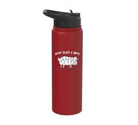 Never Trust a Sheep Sleep Fun Funny Saying Stainless Steel Insulated Water Bottle