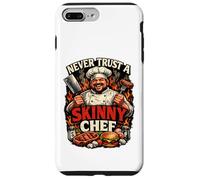 Never Trust a Skinny Chef Funny Dad BBQ Cook Grilling Case for iPhone 7 Plus/8 Plus