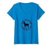 Never Trust Anyone Who Doesn't Like Dogs Pet Love V-Neck T-Shirt, Women, Sapphire, XXL