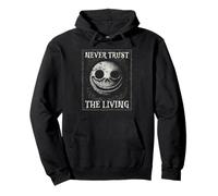 Never Trust The Living, Gothic Horror Smiling Face, Goth Pullover Hoodie