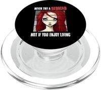 Never Try A Redhead Not If You Enjoy Living Redhead Humor PopSockets PopGrip for MagSafe
