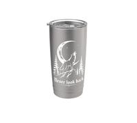 Never Turn Back Wolf Howling at Moon Stainless Steel Insulated Tumbler
