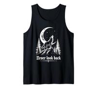 Never Turn Back Wolf Howling at Moon Tank Top