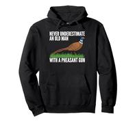 Never Undererstimate An Old Man With A Pheasant Gun Pullover Hoodie