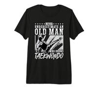 Never Underestiamte an Old High Kicks Fighter Taekwondo Premium T-Shirt