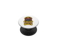 Never Underestimate A Black King Born In March Men Boy Dad PopSockets Adhesive PopGrip