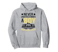 Never Underestimate A Boy Who Loves Chess Pullover Hoodie