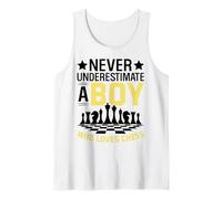 Never Underestimate A Boy Who Loves Chess Tank Top